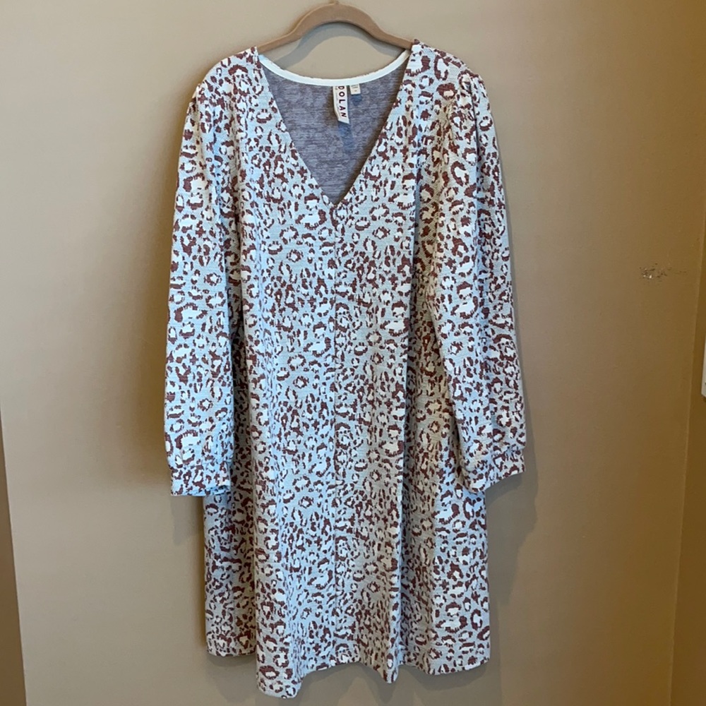 Anthropologie Dolan Leopard Stretchy Dress 2X